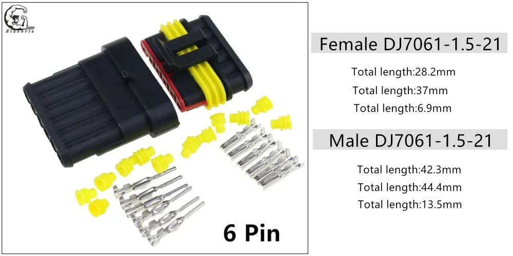 1 комплект 1 Pin/2 Pin/3 Pin/4 Pin/5 Pin/6 Pin Женский Мужской способ AMP супер уплотнение водонепроницаемый электрический провод разъем для автомобиля