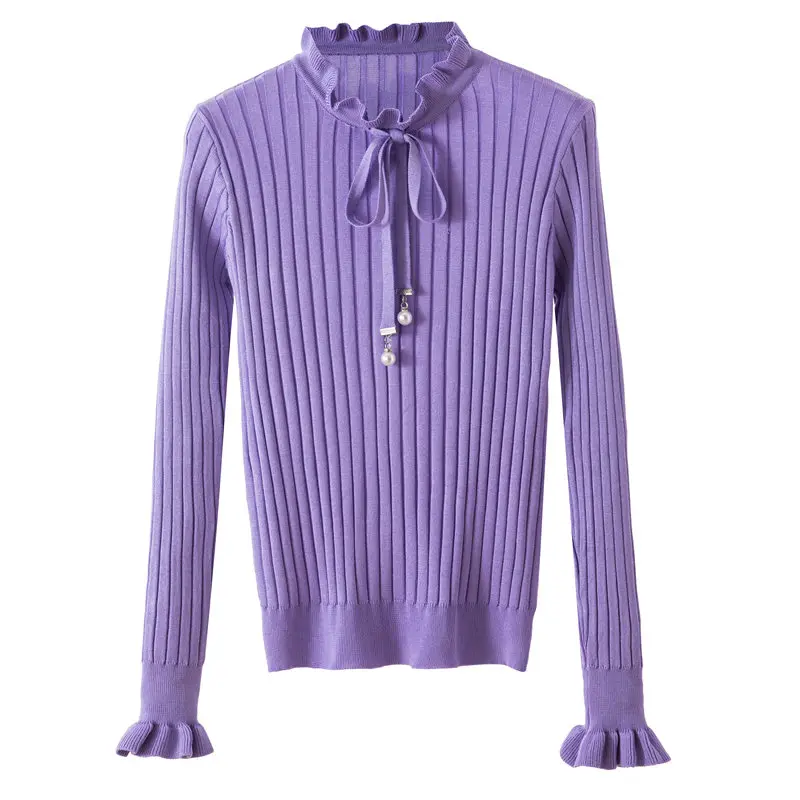 Женский свитер и пуловеры осенняя Женская эластичная водолазка с деревянными