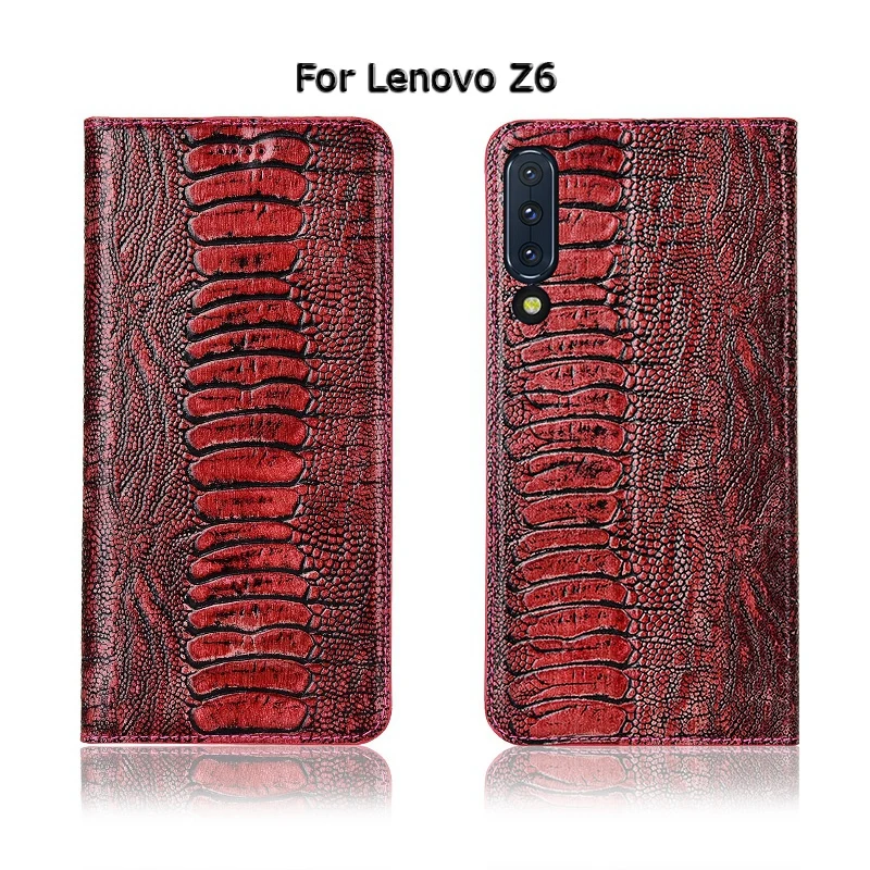 Чехол для телефона Ostrich Foot Grain для lenovo Z5 Z5s Z6 Pro GT, флип-чехол с подставкой и карманом для карт, чехол из натуральной кожи