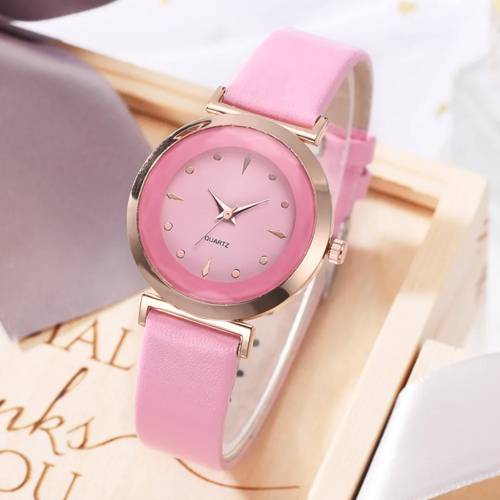 Женские часы модный кожаный браслет женские спортивные кварцевые montre femme reloj mujer