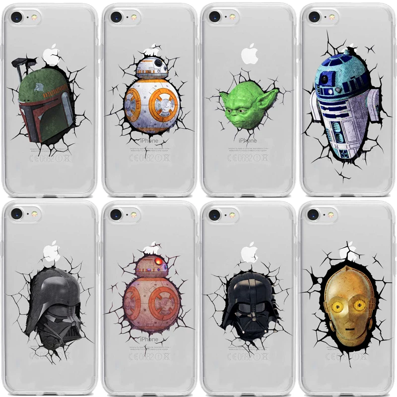 Чехол для телефона Darth Vader BB 8 Yoda чехол из ТПУ iphone 6 6splus 5 11 11PRO SE X 8Plus 7 7plus XR XS MAX|Сумки