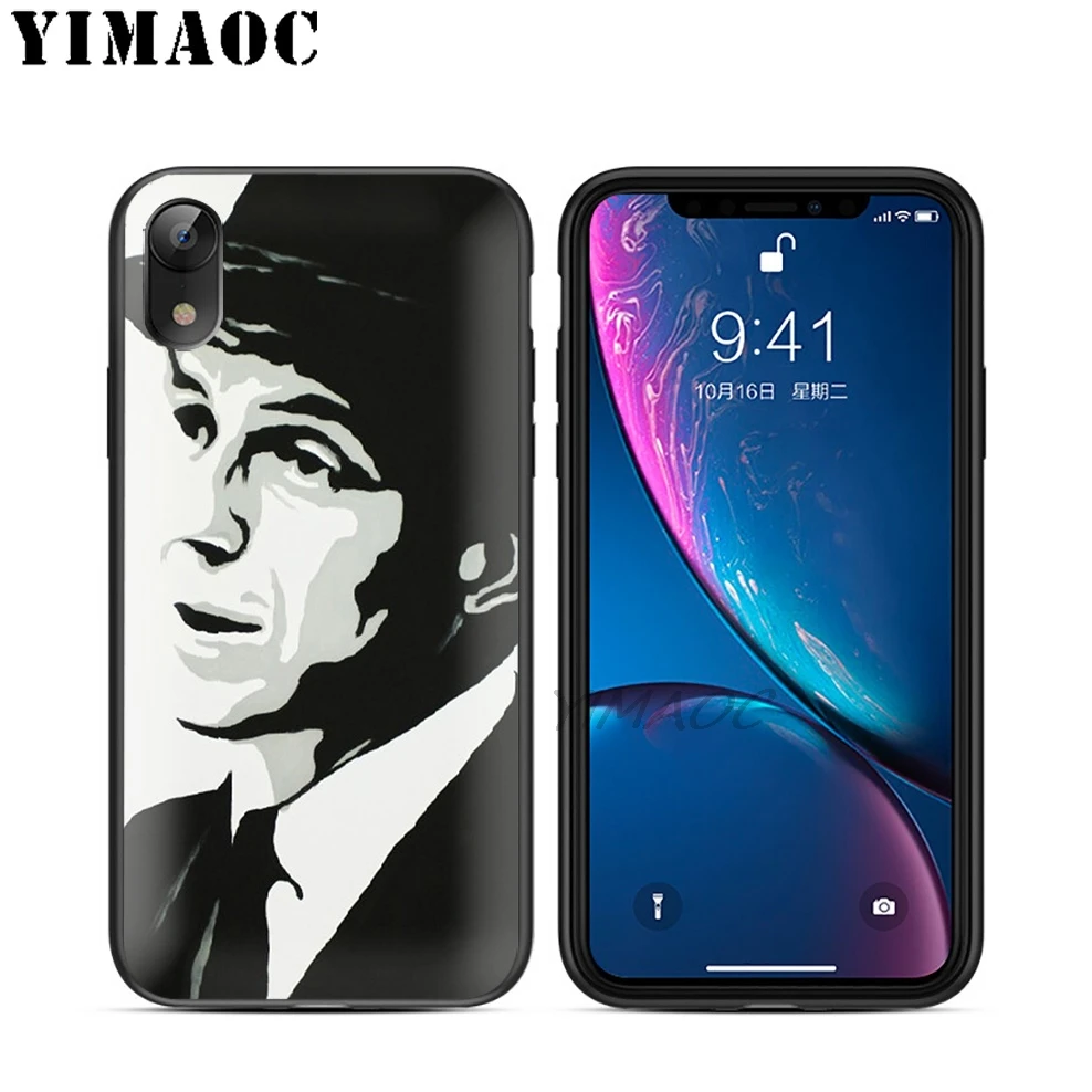 YIMAOC Frank Sinatra Singer Soft TPU Black Silicone Case for iPhone X or 10 8 7 6 6S Plus 5 5S SE Xr Xs Max |