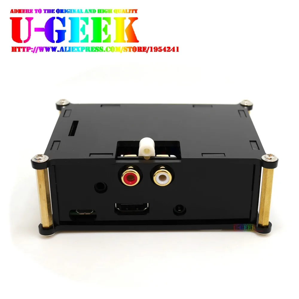 UGEEK AOIDE Raspberry Pi I2S интерфейс HIFI DAC + модуль звуковой аудиокарты черный акриловый