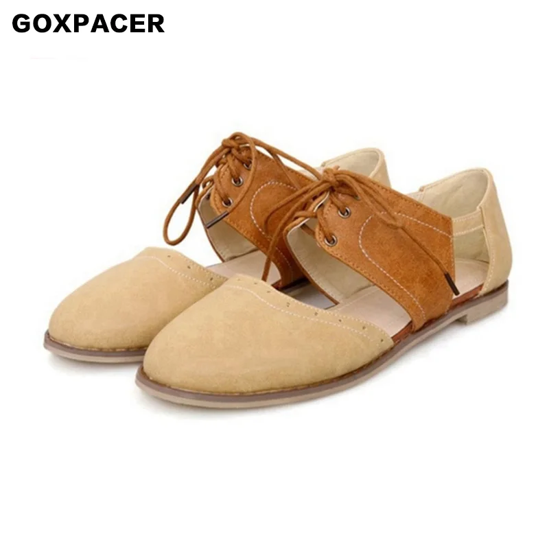 Босоножки GOXPACER женские на плоской подошве модные Универсальные сандалии с