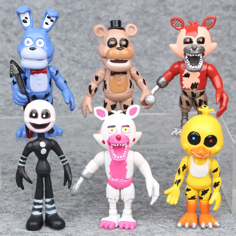 Экшн фигурки из аниме пять ночей у Фредди ПВХ Фигурки FNAF Fazbear Бонни Фокси игрушки