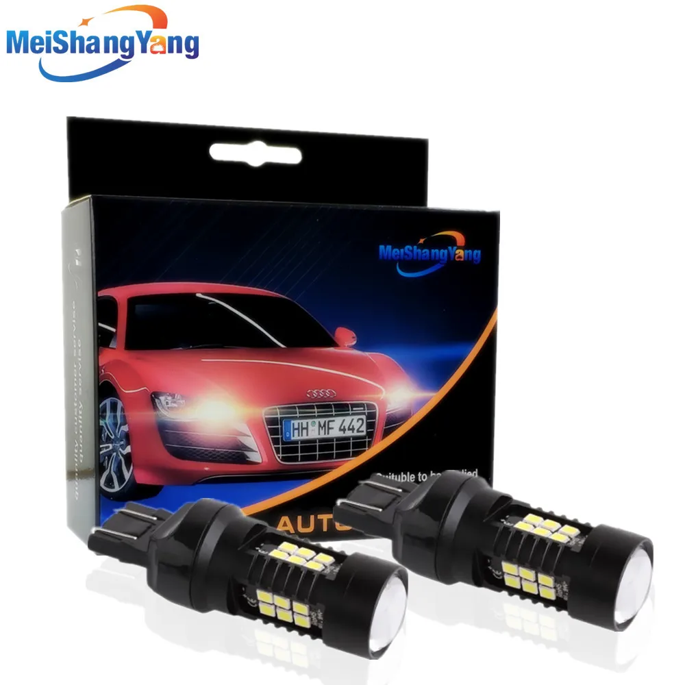 

2pcs 1200Lm T20 7443 LED Bulbs 7440 W21/5W LED Car Lights Turn Signal Brake light Parking light Auto Fog Lamps Red Amber