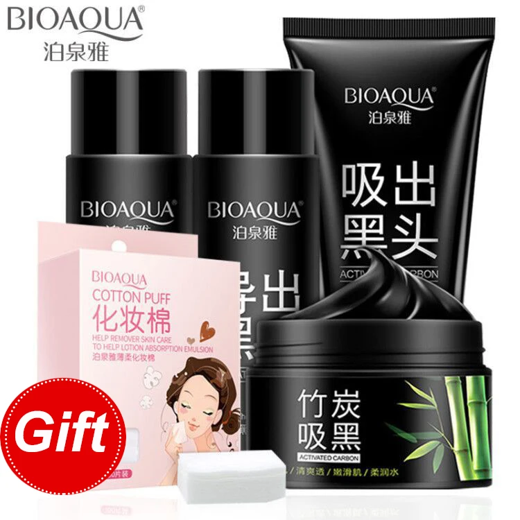 BIOAQUA с бамбуковым углем для удаления черных точек набор маска уменьшения пор |