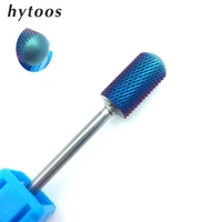 hytoos round top carbide nail drill bit 332 blue tungsten carbide burr manicure bits drill accessories milling cutter tools