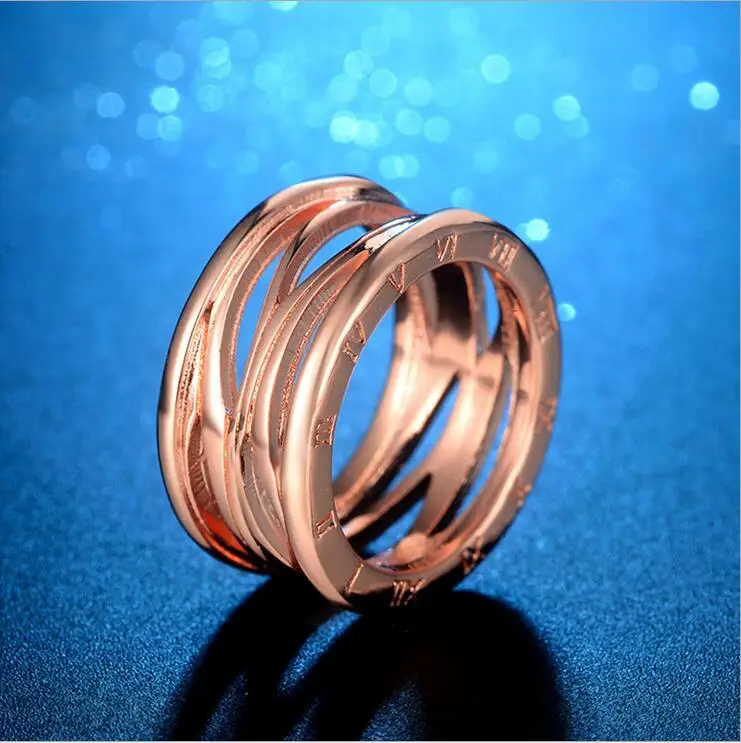 2017 New Anniversary band rings for women Rome digital Rose Gold Filled Female Weadding Ring Fashion accessories | Украшения и