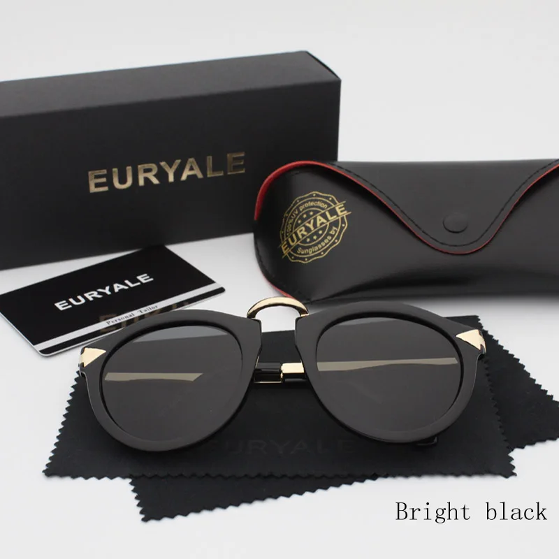 EURYALE новые модные солнцезащитные очки кошачий глаз для женщин белая оправа