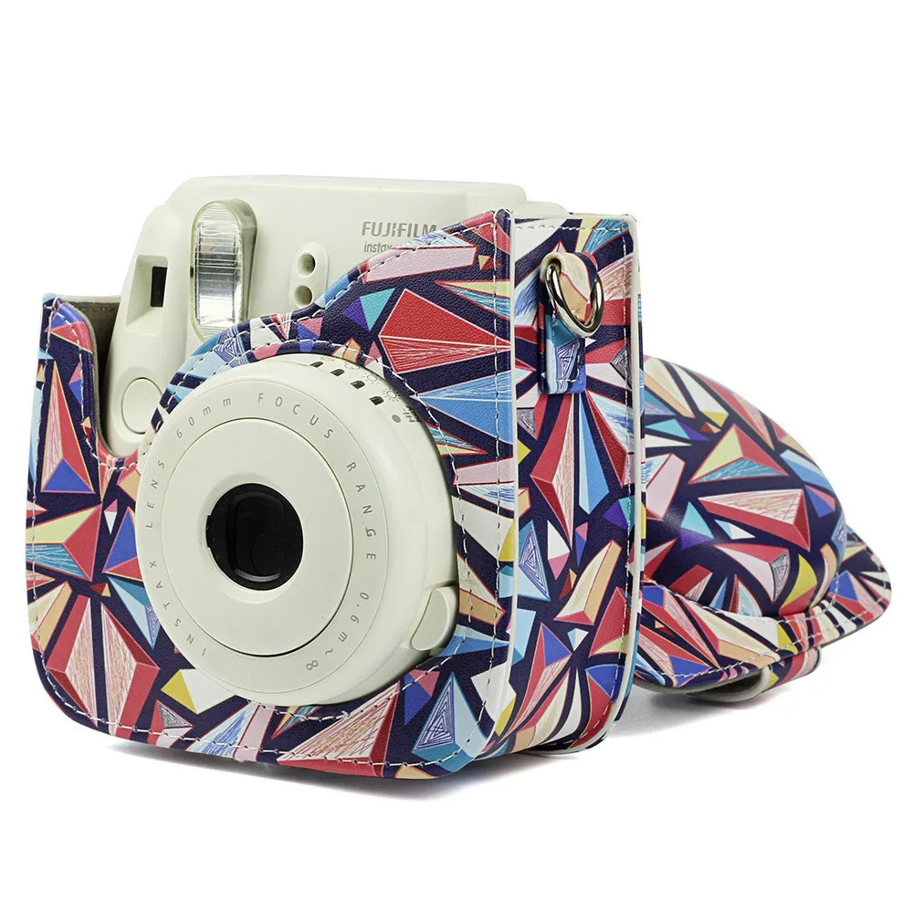 Camera Bag Case Pouch For Fujifilm Instax Mini 8 8+ 9 Accessories Stripe Comics Canvas Instant Shoulder Cover | Электроника