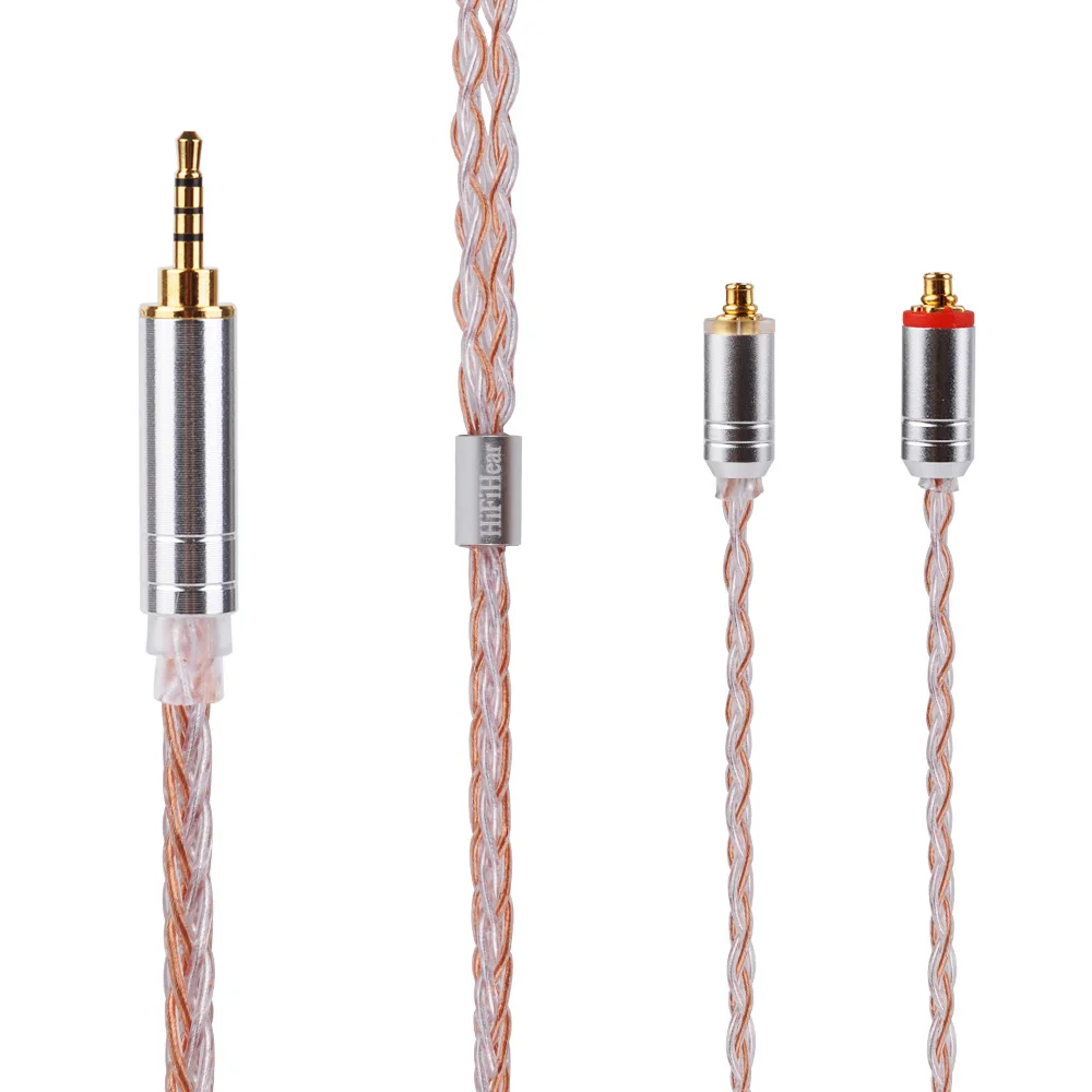 HiFiHear 8 Core Silver Plated Cable 2.5/3.5/4.4mm Balanced With MMCX/2pin Connector For LZ A6 HQ12 AS10 ZS10 ZS6 ZSR | Электроника