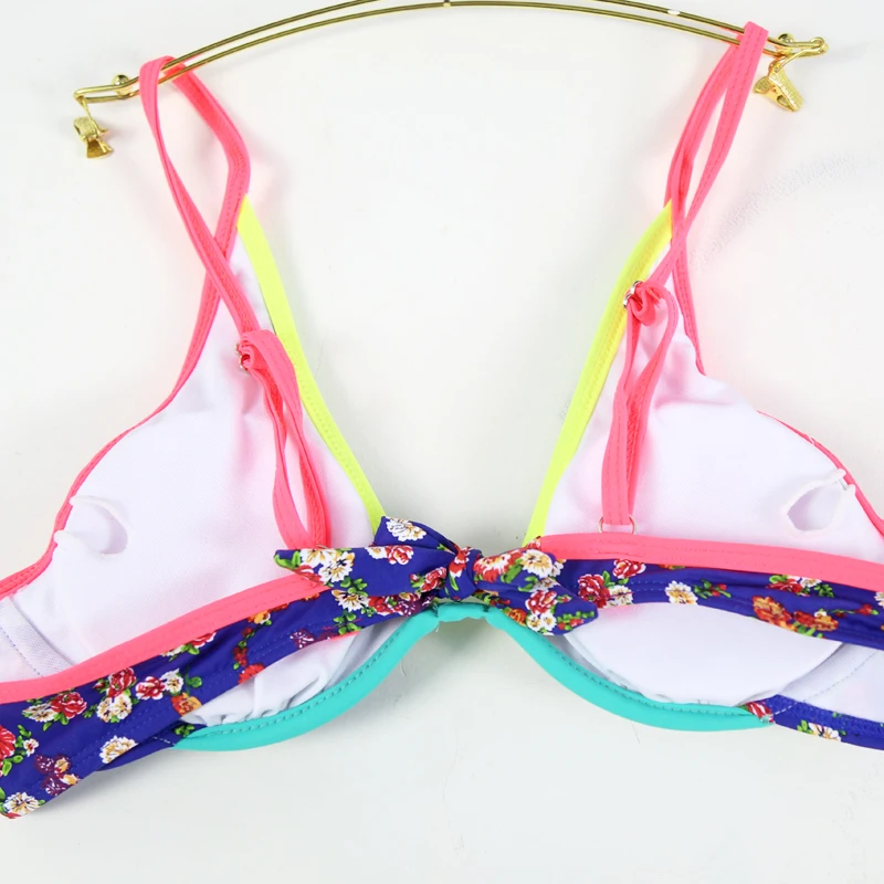 Новые пикантные Цветочный принт Одежда заплыва костюм Push Up Maillots De Bain женщины