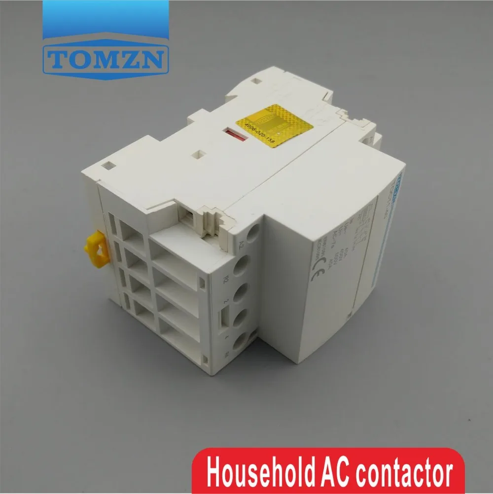 TOCT1 4P 40A 2NC 2NO 220V 400V ~ 50/60HZ din рейка бытовой ac модульный контактор|modular contactor|contactor acac
