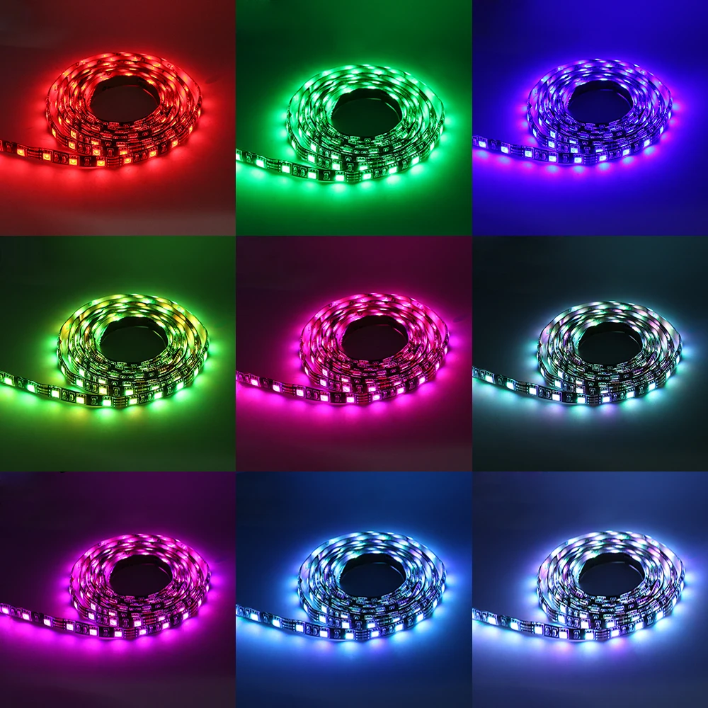 СВЕТОДИОДНАЯ лента SMD 5050 5 В 50 см 1 м 2 3 4 USB световая полоса Рождественский