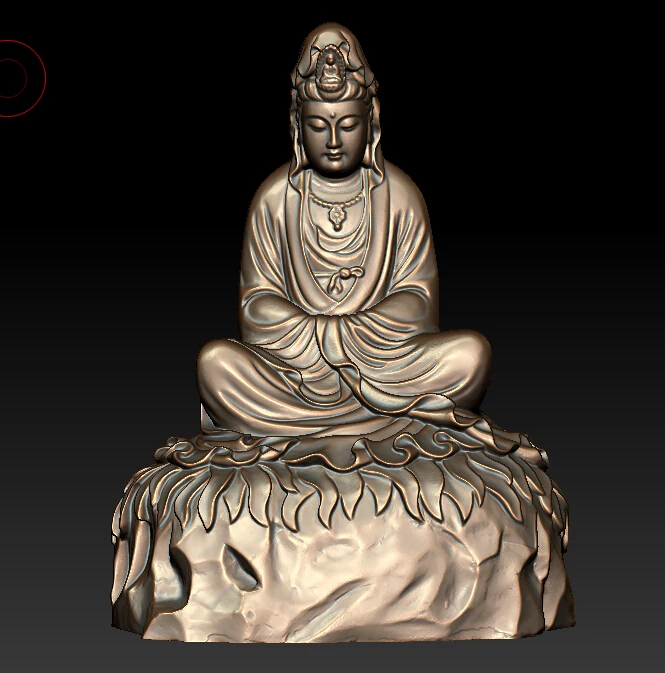 

3d model relief for cnc in STL file format Avalokitesvara sank in thought