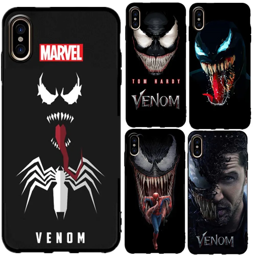 Чудо яд V человек паук Drool мягкий чехол для телефона iPhone 5 S SE X задняя крышка 6s 6 7 8 Plus