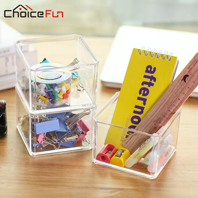 Выбор Забавный хит продаж 3 яруса квадратные офисные аксессуары прозрачный