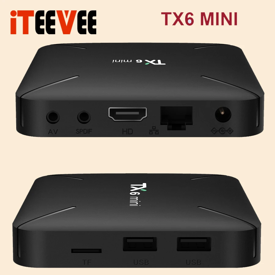 Tanix TX6 Мини Android 9,0 ТВ приставка Allwinner H6 2 Гб ОЗУ 16 Гб ПЗУ USB3.0 Поддержка 6 к H.265 2,4 ГГц WiFi медиаплеер ТВ приставка