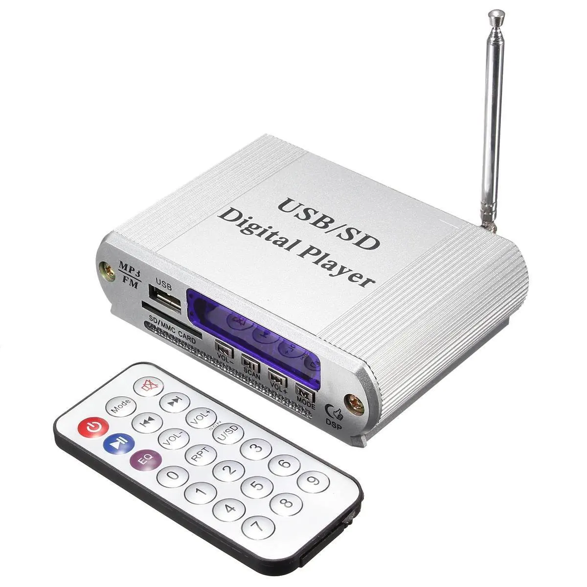 Автомобильный USB цифровой светодиодный SD аудио усилитель MP3 декодер / MMC карта U Stick