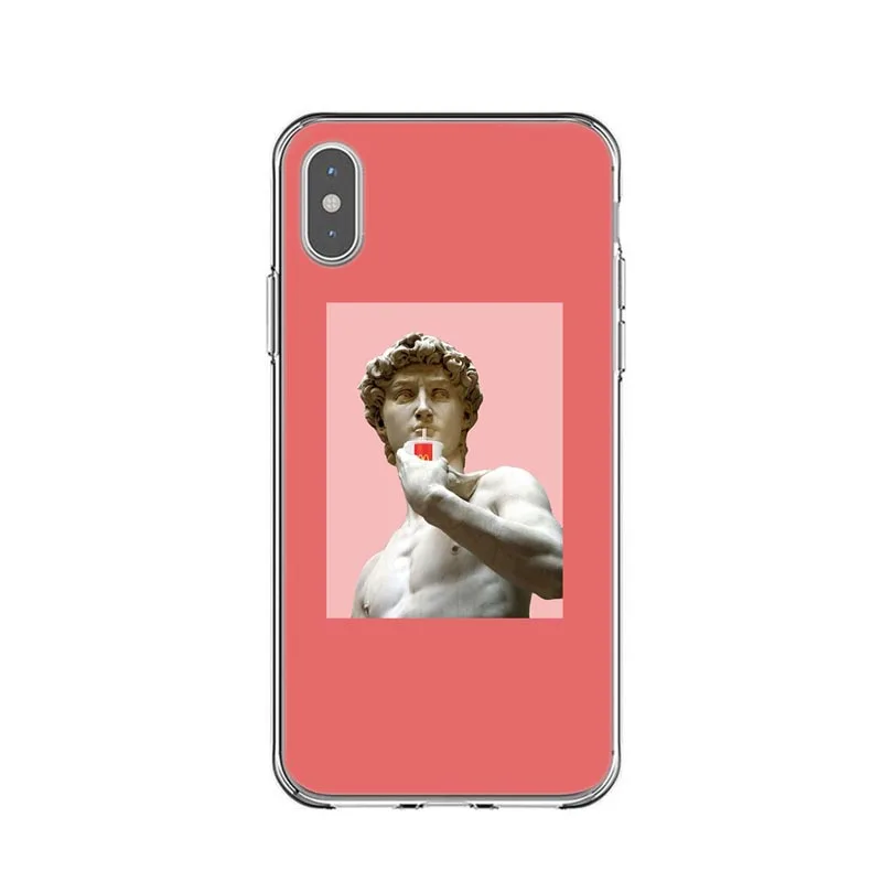 Забавный художественный большой эстетический чехол для iPhone X 5 5S SE 6 6splus 7 8 Plus XR XS