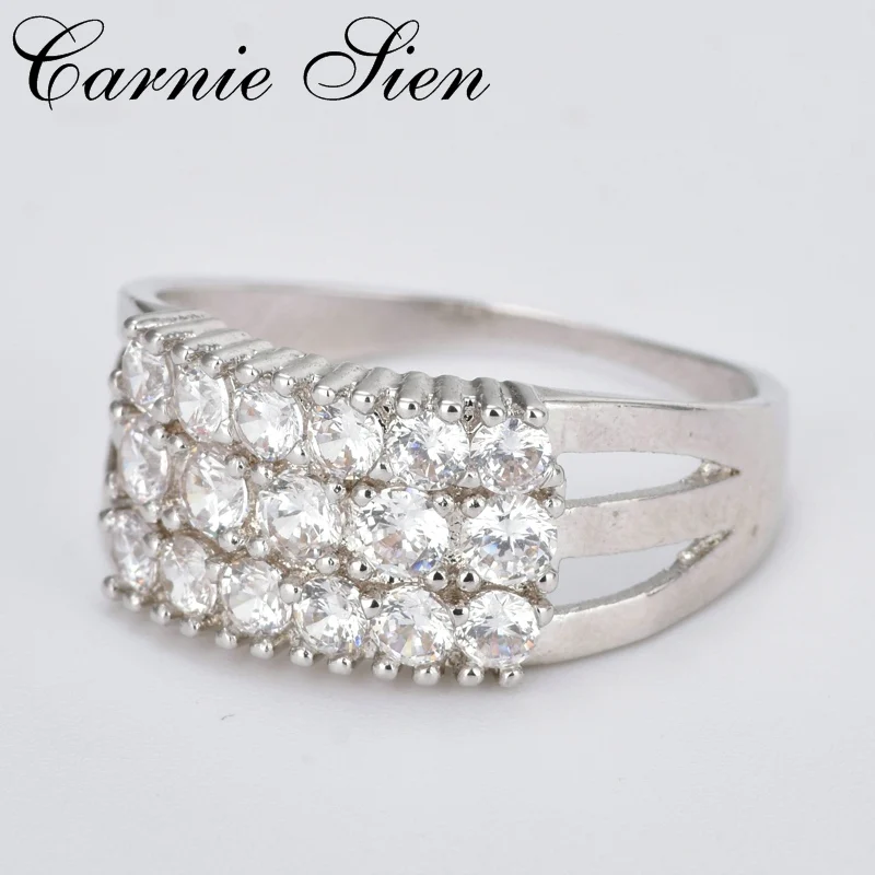 Carnie Romantic Fashion Female Ring Aall-match Many Small Round Cubic Zirconia Rings For Women Wedding Engagement CKR146 | Украшения и