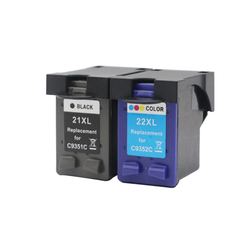 

2pcs Compatible Ink Cartridges for HP 21 22 Deskjet F2280 3910 3915 3918 3920 3930 3938 3940 D1530 D1311 printer For HP21 XL