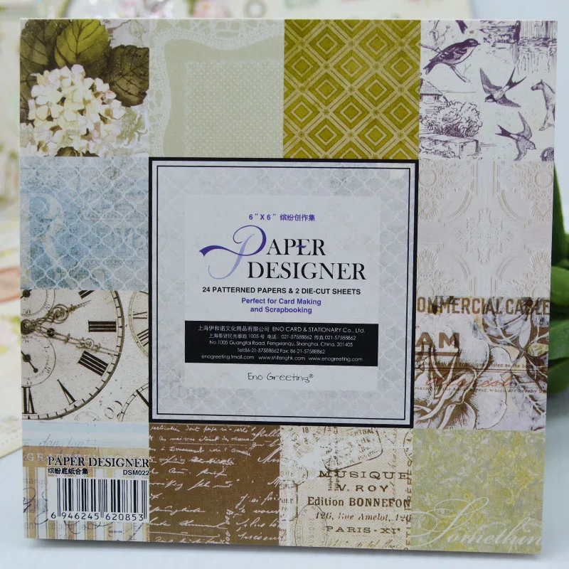 

6'' Cherish time rustic Square Crafts paper bunch Paper designer Perfect for card making and scrapbooking Rustic papers