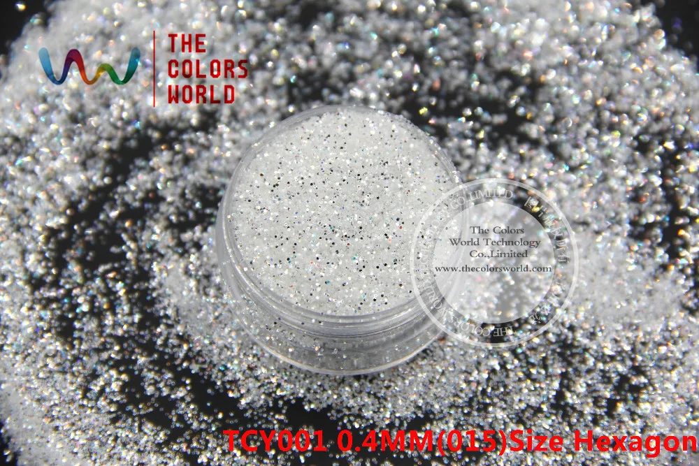 TCY001 очень блестящий белый с серебряным блеском для ногтей украшение татуировки