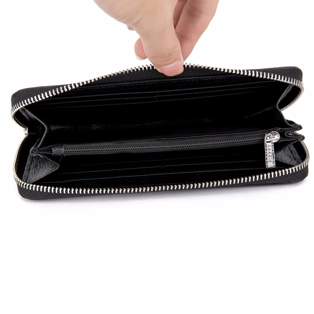 Длинный Умный кошелек Modoker мужская сумка из крокодила роскошный кожаный для