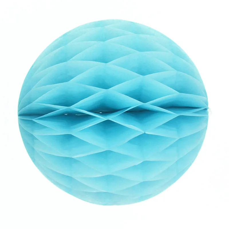 Light Blue 1 шт. 4 ''6'' 8 ''мяч с бумажными сотами фонарь цветочный шар для свадьбы Вечерние Дети День рождения Рождество DIY украшения для душа - Цвет: Light Blue