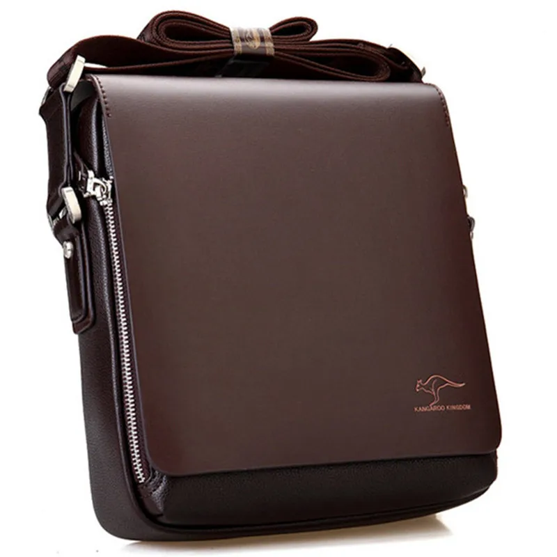  - New Arrived Luxury Brand Men’s Messenger Bag Vintage PU Leather Shoulder Bag Handsome Crossbody Handbags Free Shipping
