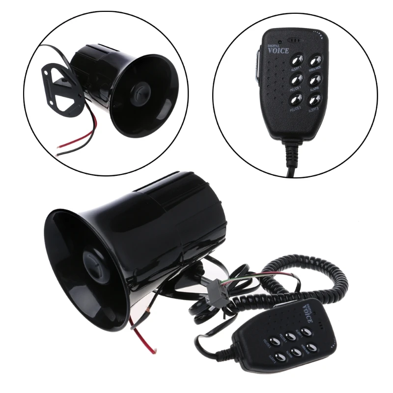 Hot New High Quality DC 12V 6 Sounds 150DB Air Horn Siren Speaker For Auto Car Boat Megaphone With MIC | Автомобили и мотоциклы