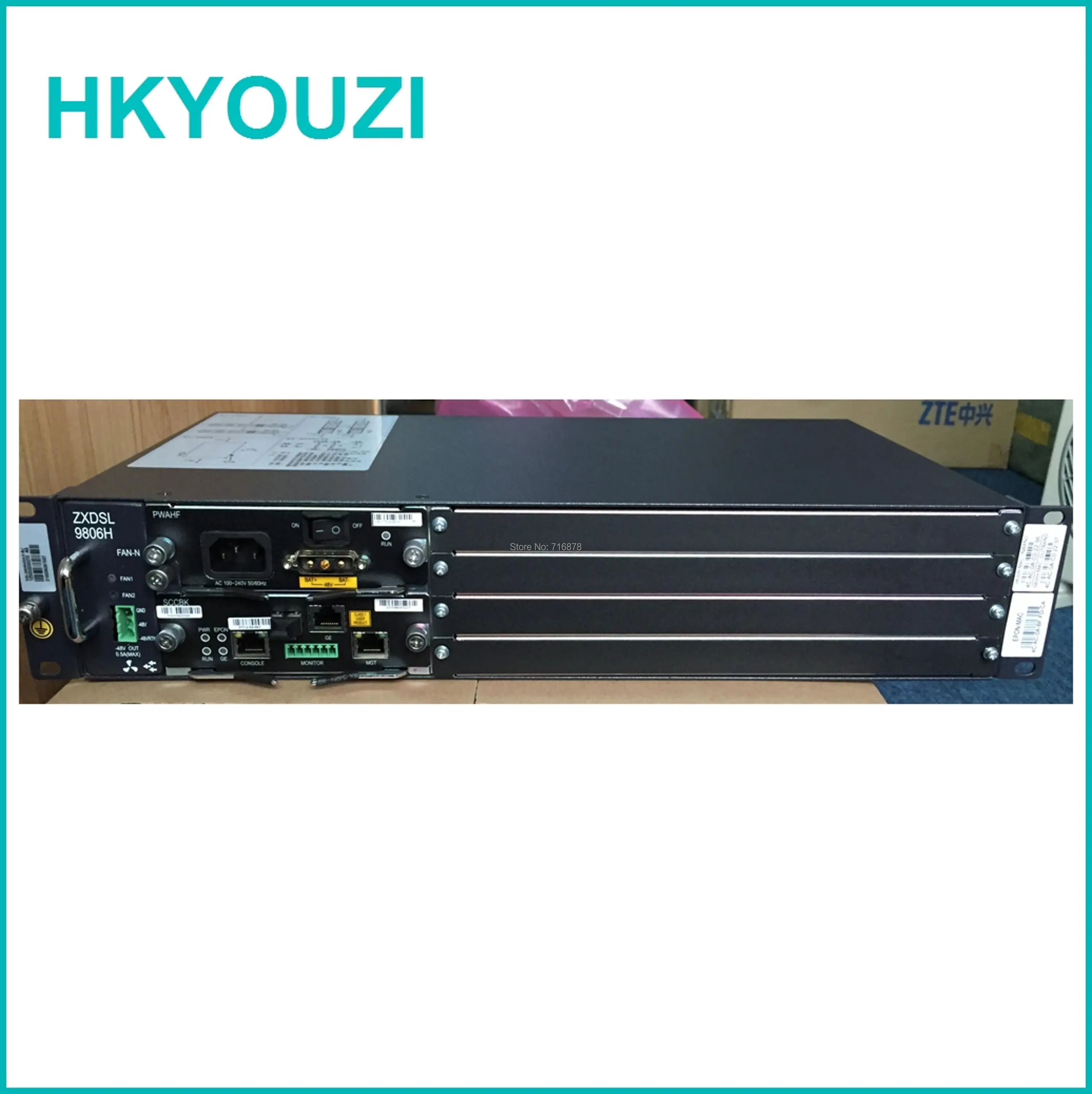 ZXDSL 9806H шасси с SCCBK EPON + GE карта Uplink и PWAHF питания (AC DC)|epon|chassis |