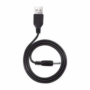 80cm USB 2.0 Type Male to 3.5mm DC Power Plug Barrel Connector 5V Cable Black Wholesale