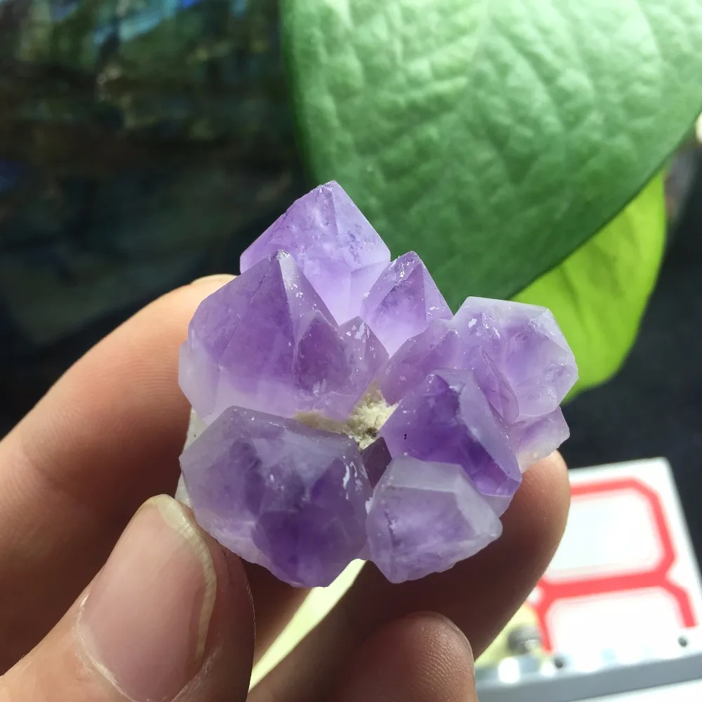 30 г красивый хрустальный цветок камень натуральный Фиолетовый аметист образец