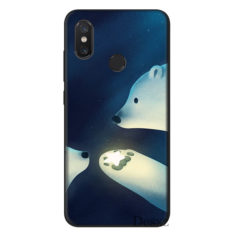 Desxz силиконовый чехол для мобильного телефона Xiaomi Redmi GO 7 S2 4A 4X5 5A Plus 6 6A Pro Чехол с мультяшным полярным медведем сумка в виде ракушки