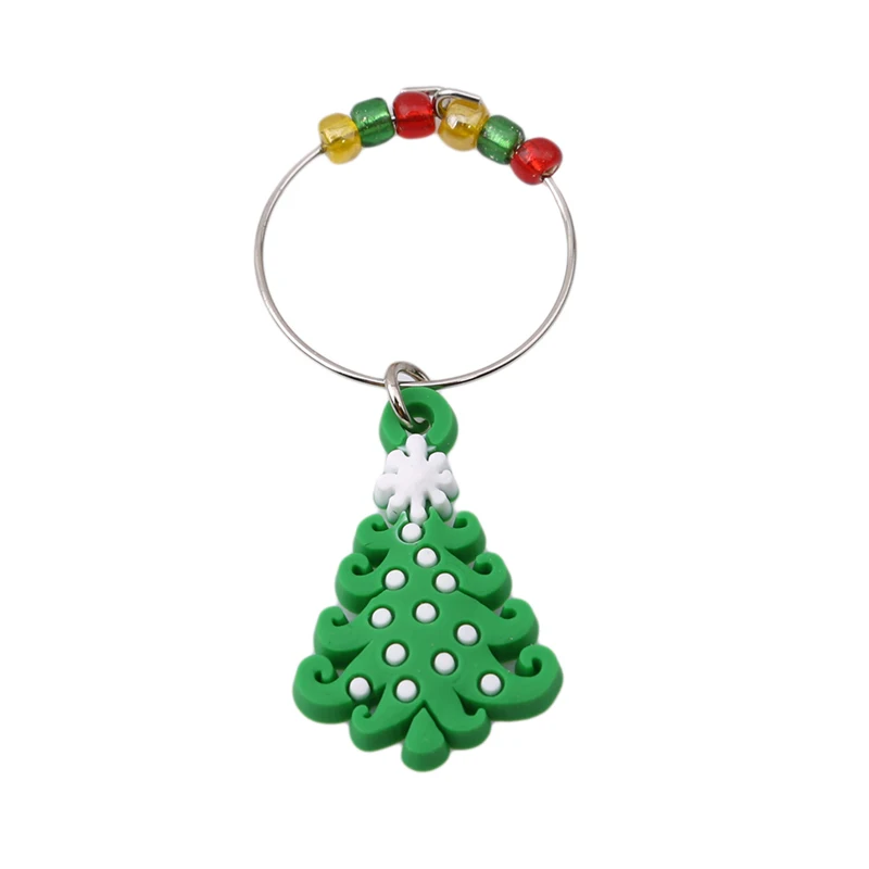 Christmas Wine Glass Party New Year Cup Ring Table Pendants Santa Claus Navidad 2019 Metal Decoration For Home | Дом и сад