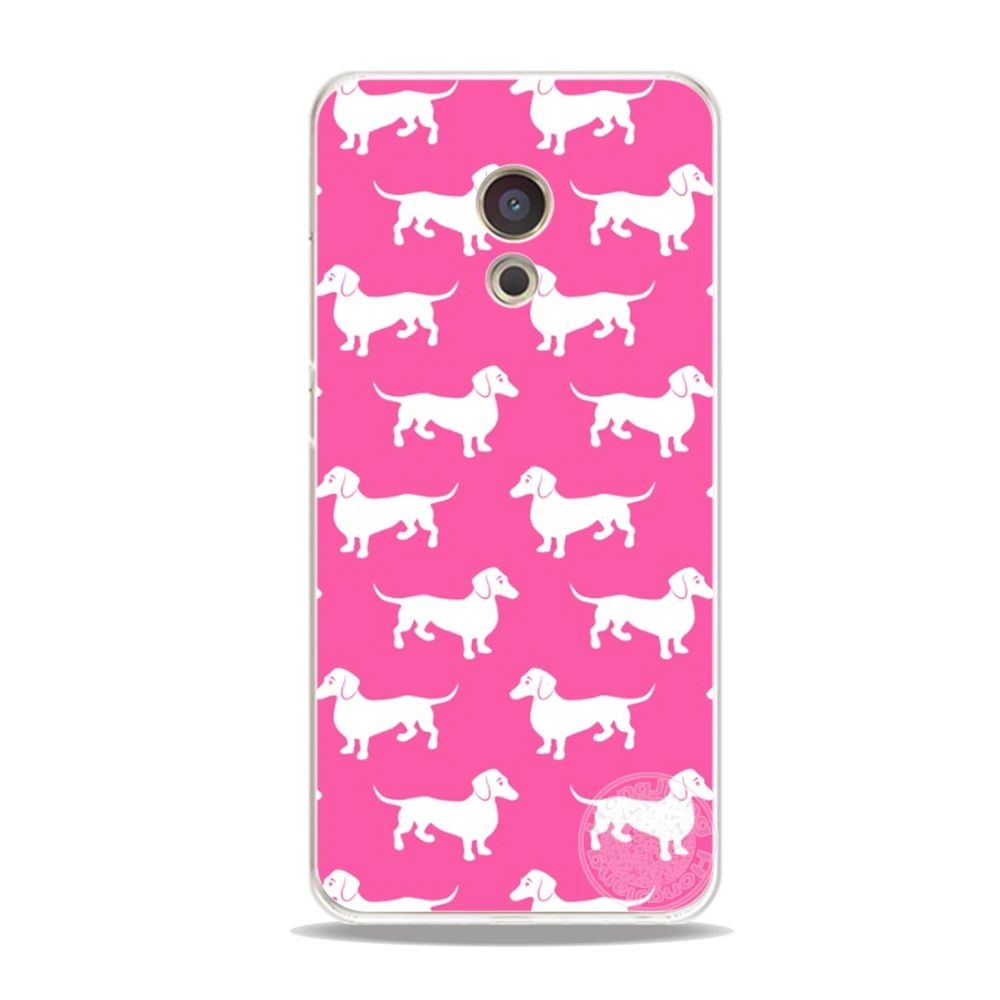 HAMEINUO Такса doxie Цветок Собака Щенок крышка чехол для телефона Meizu M5 M5S M6 M2 M3 M3S MX4 MX5 MX6
