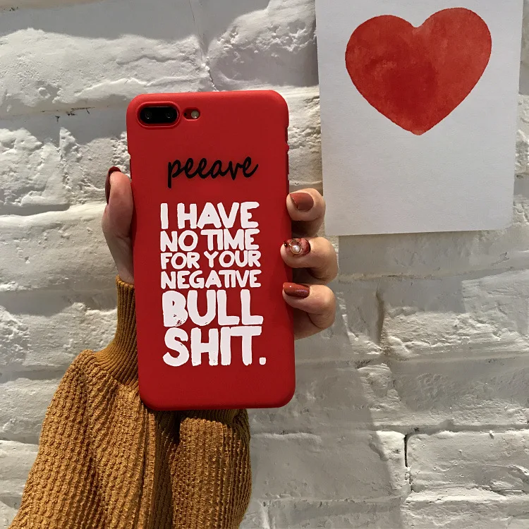 Ультра тонкий милый забавный чехол с английскими буквами для iphone X XR XS Max 6 6S 7 8 Plus