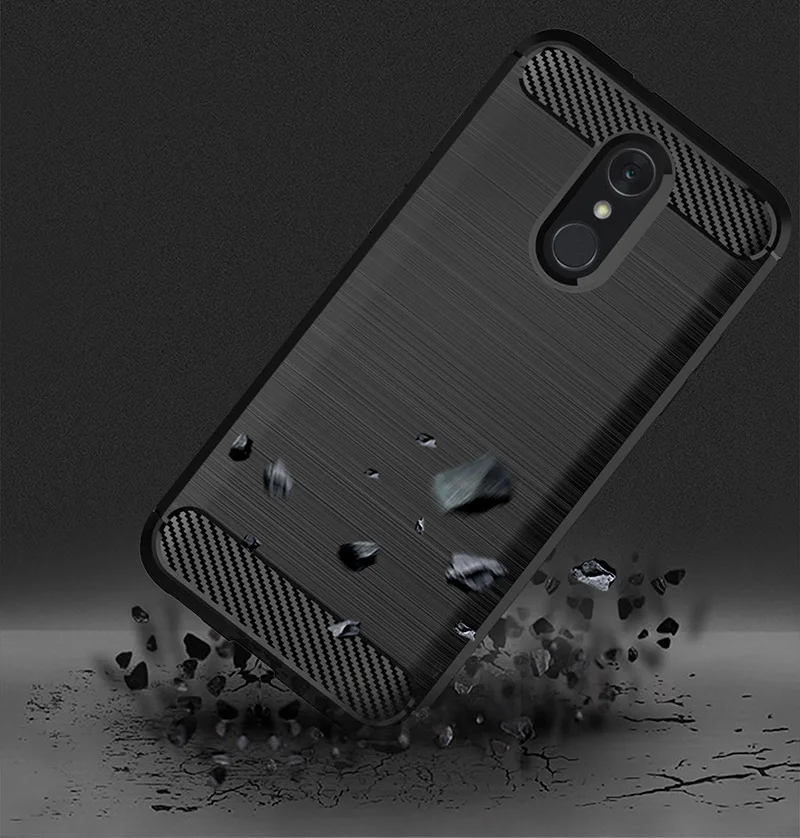 Прочный защитный чехол с упругой амортизацией и дизайном из углеродного волокна