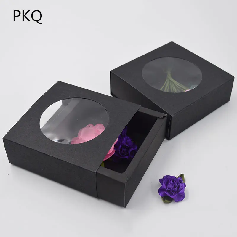 30 шт Черная Подарочная коробка коричневый ящик бумажные коробки для конфет