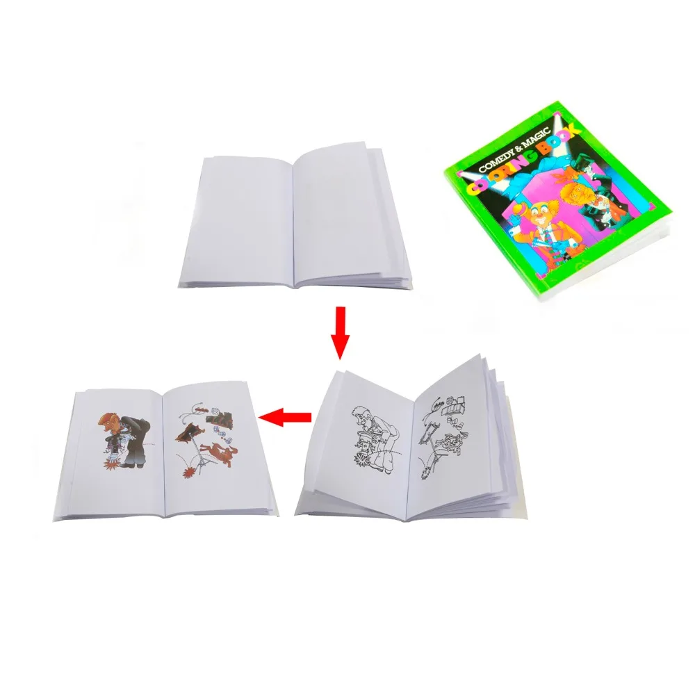 Забавная комедия волшебная книжка раскраска 1 шт. волшебные трюки мини размер