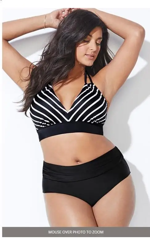 as picture Купальник с высокой талией, женская одежда для плавания размера плюс, купальные костюмы большого размера s, женская одежда для плавания с пуш-ап, купальный костюм, купальные костюмы - Цвет: as picture