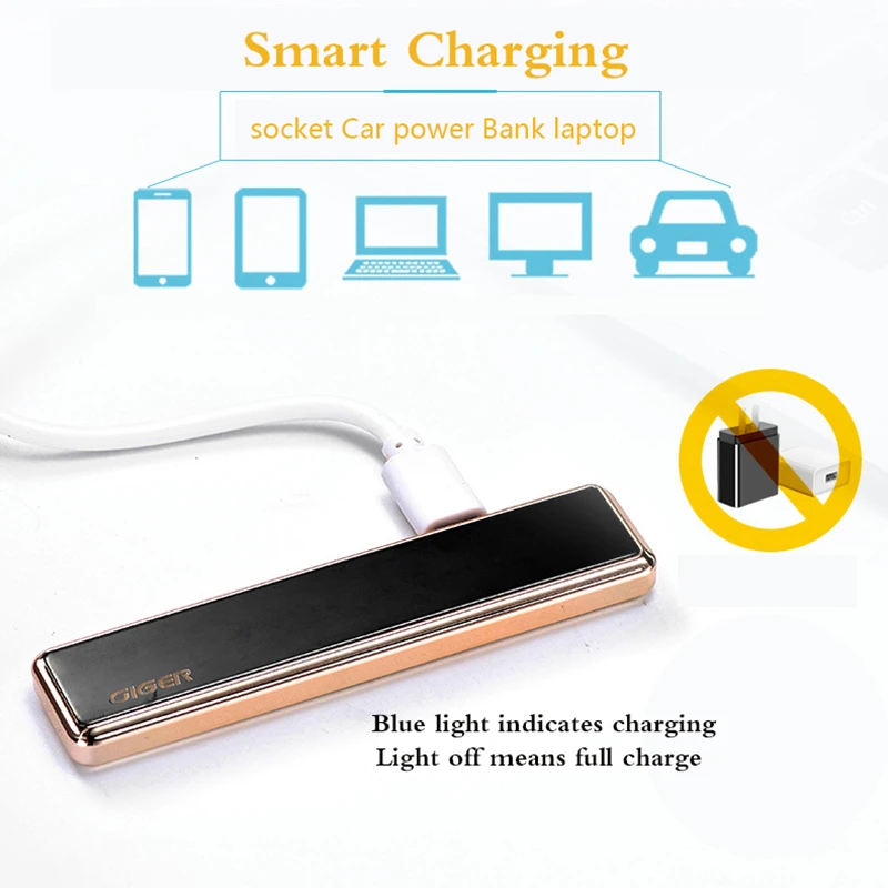 Компактная Электронная USB зажигалка мини Ветрозащитная металлическая
