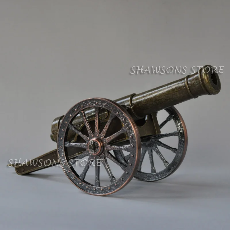 Литая под давлением металлическая военная модель игрушки " Винтажная пушка миниатюрная копия коллекция бутан зажигалка