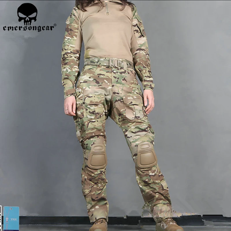 Женская камуфляжная тактическая Униформа EmersonGear длинные брюки и рубашка до