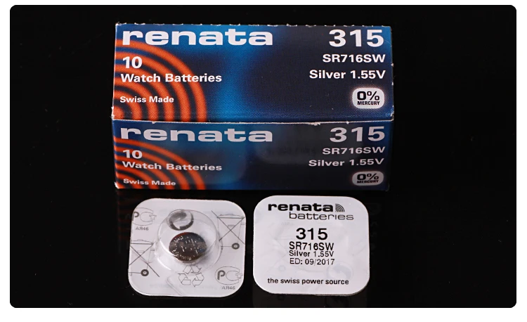 10 шт. батарея часов renata с оксидом серебра 315 SR716SW 716 1 55 V 100% оригинальный бренд