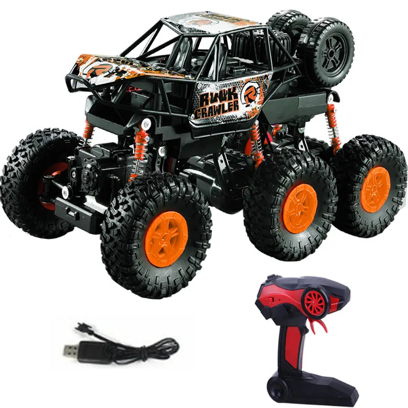 1/16 RC Car 6WD drive remote climbing car Double Motors Drive Bigfoot Cars 2.4Ghz Electric RC Toys High Speed Off-Road Vehicle