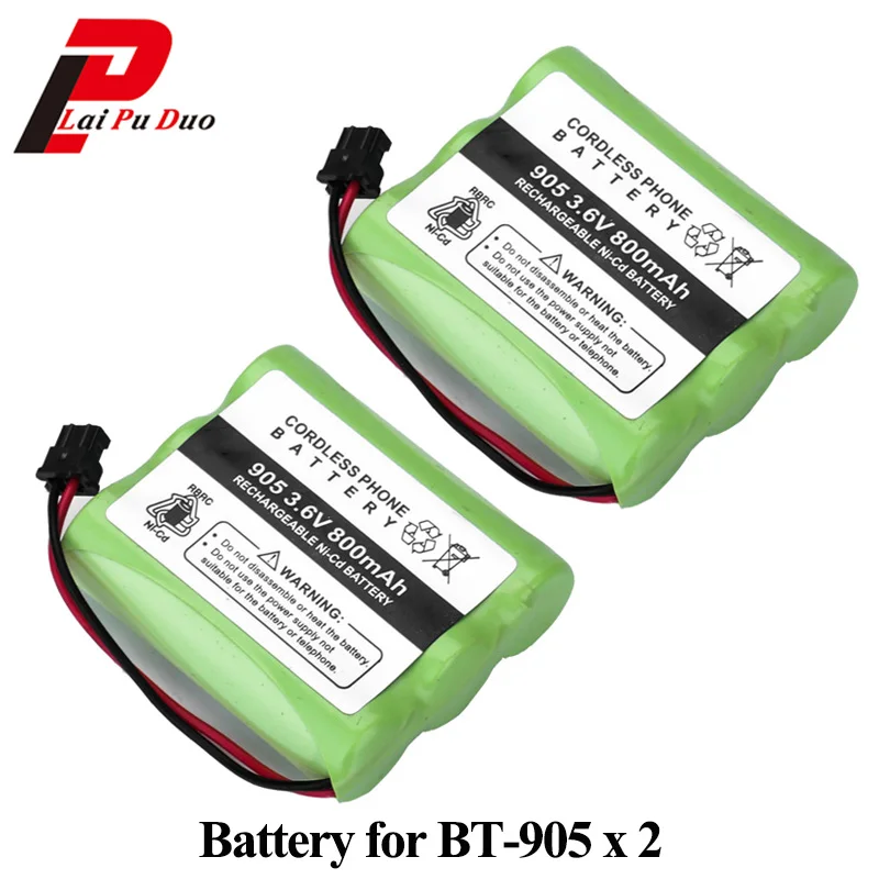 2 шт./лот 3 6 В 800 мАч NiMH аккумуляторная батарея для телефона BT 905 KX A36 P P501 B300 AE